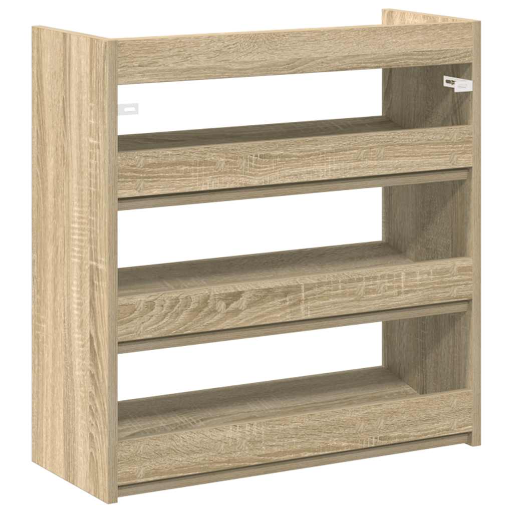 Stalak za cipele boja hrasta 60x25x62 cm konstruirano drvo