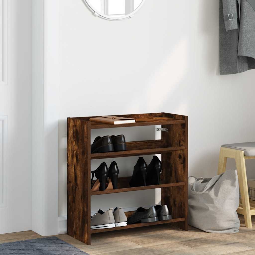Stalak za cipele boja hrasta 60x25x62 cm konstruirano drvo