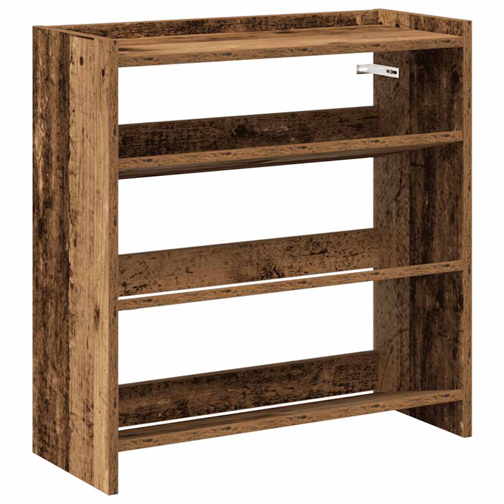Stalak za cipele boja staro drvo 60x25x62 cm konstruirano drvo