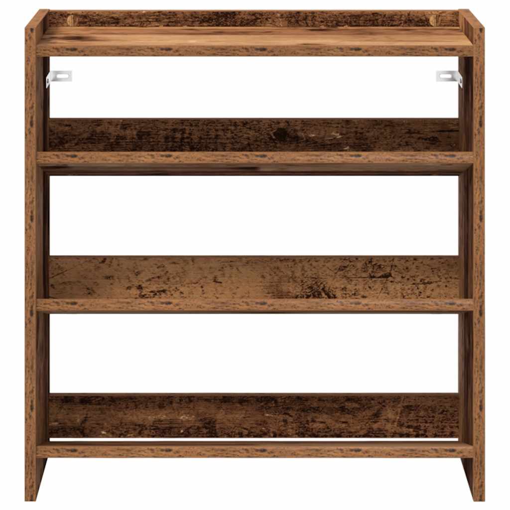 Stalak za cipele boja staro drvo 60x25x62 cm konstruirano drvo