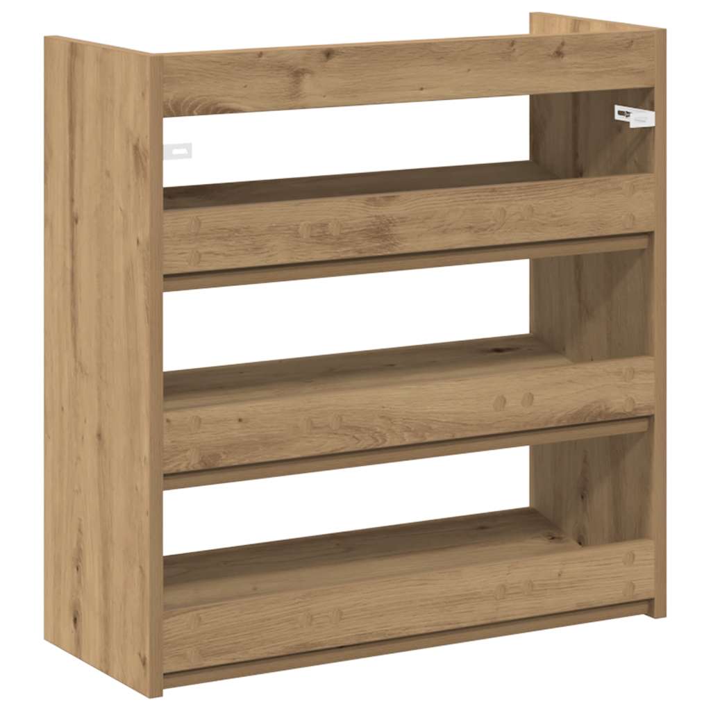 Stalak za cipele boja hrasta 60x25x62 cm konstruirano drvo