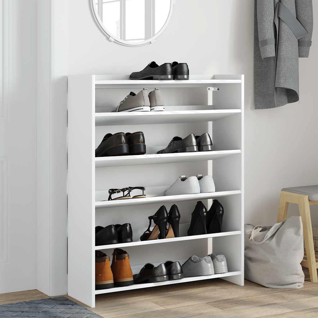 Stalak za cipele bijeli 80x25x100 cm od konstruiranog drva