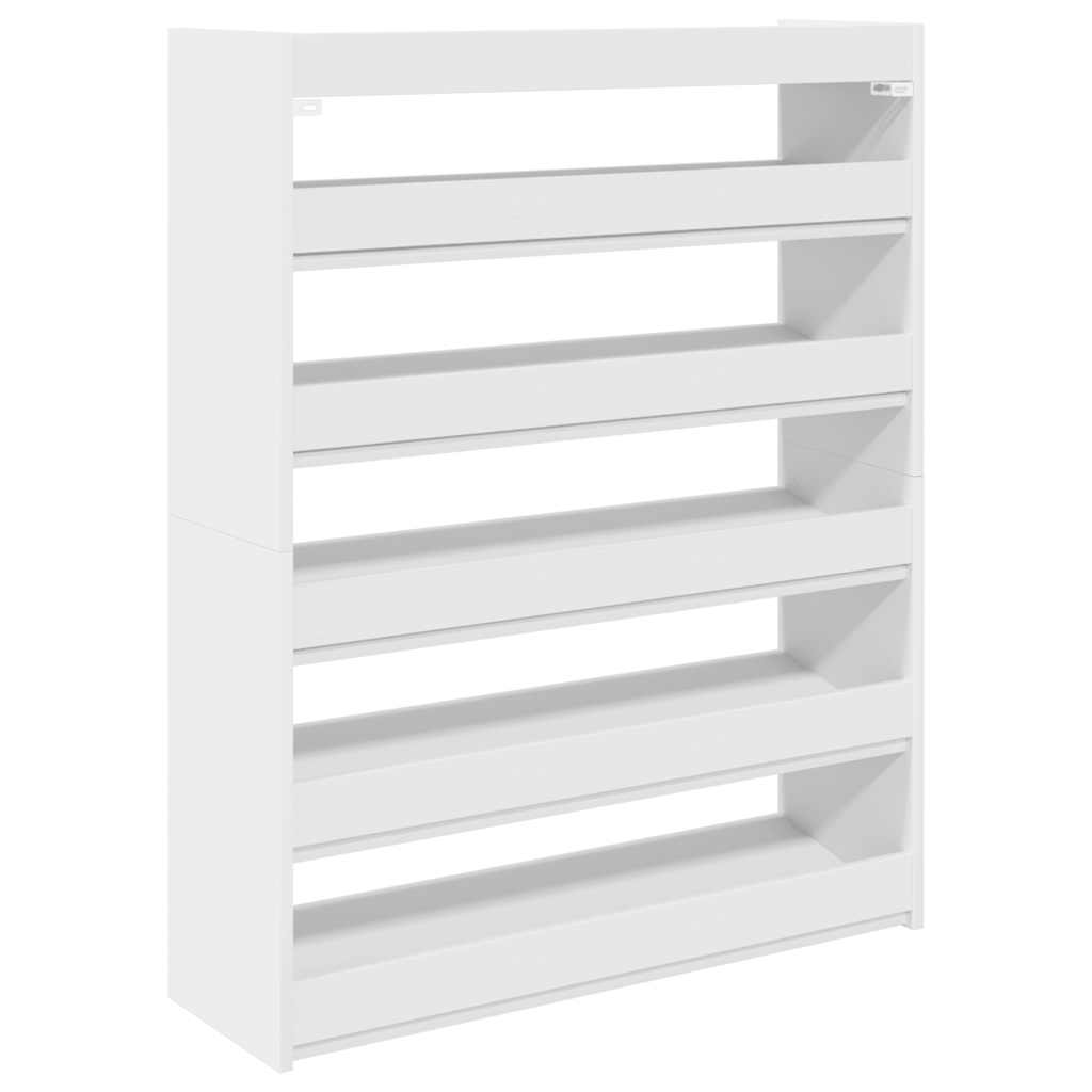 Stalak za cipele bijeli 80x25x100 cm od konstruiranog drva