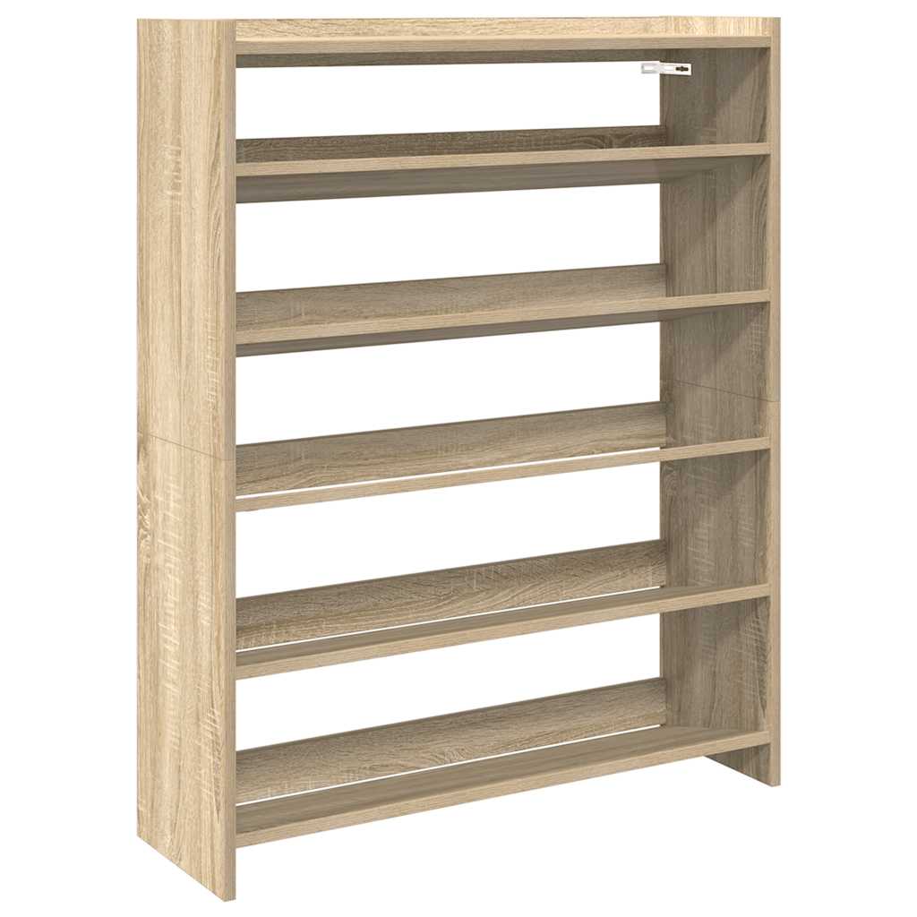 Stalak za cipele boja hrasta 80x25x100 cm konstruirano drvo