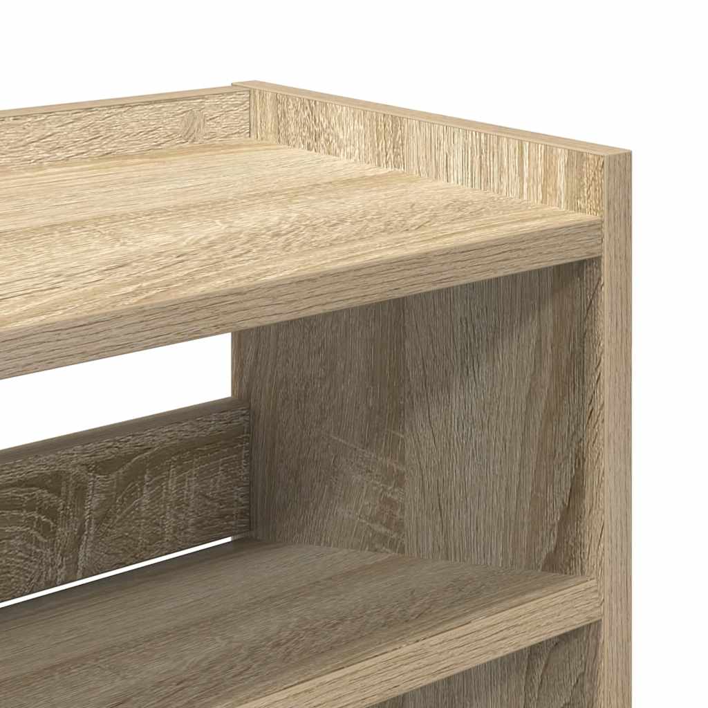 Stalak za cipele boja hrasta 80x25x100 cm konstruirano drvo