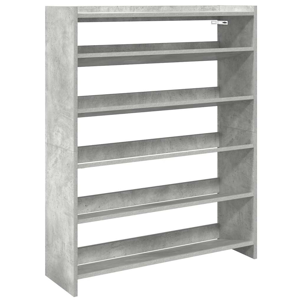 Stalak za cipele boja betona 80x25x100 cm konstruirano drvo