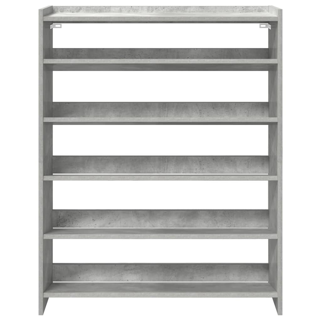 Stalak za cipele boja betona 80x25x100 cm konstruirano drvo