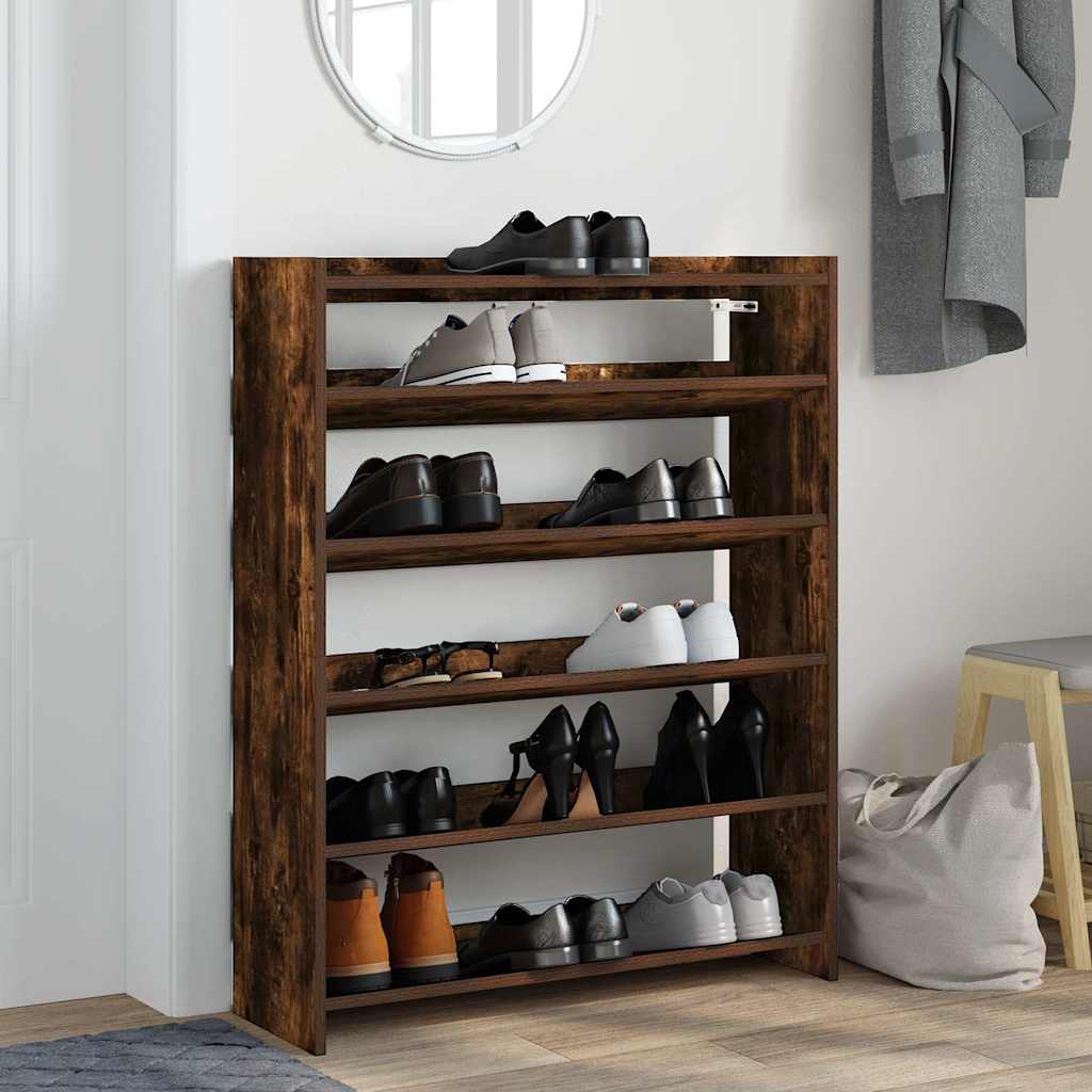 Stalak za cipele boja hrasta 80x25x100 cm konstruirano drvo