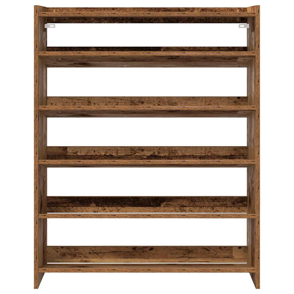 Stalak za cipele boja staro drvo 80x25x100 cm konstruirano drvo