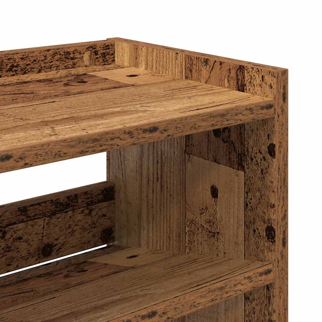 Stalak za cipele boja staro drvo 80x25x100 cm konstruirano drvo