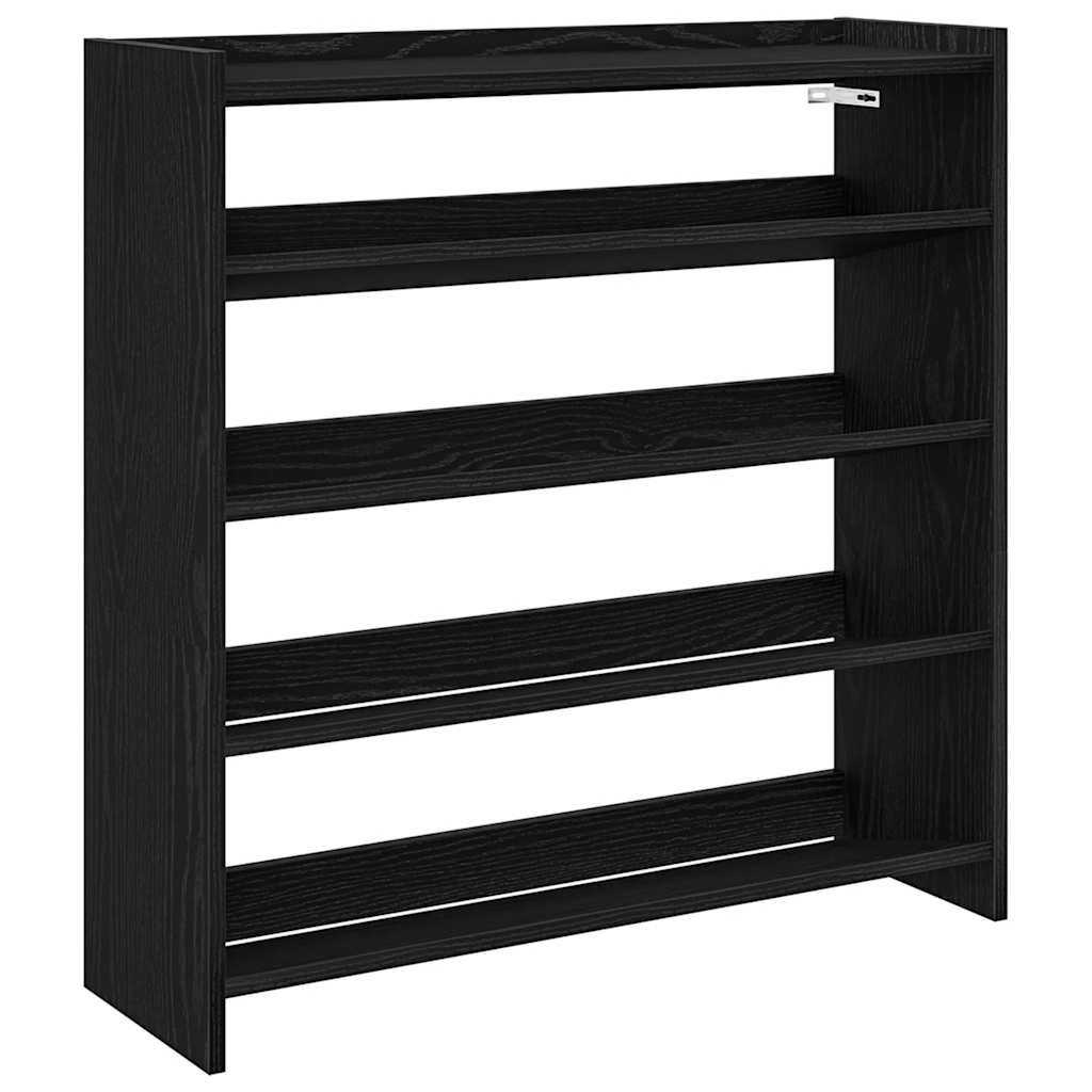 Stalak za cipele crni 80x25x81 cm od konstruiranog drva