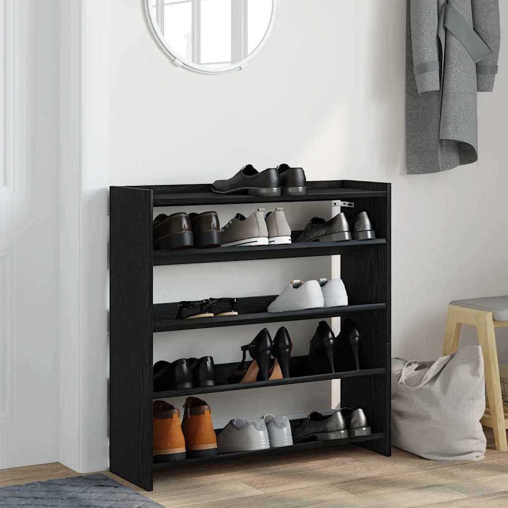 Stalak za cipele crni 80x25x81 cm od konstruiranog drva