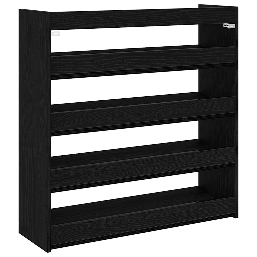Stalak za cipele crni 80x25x81 cm od konstruiranog drva