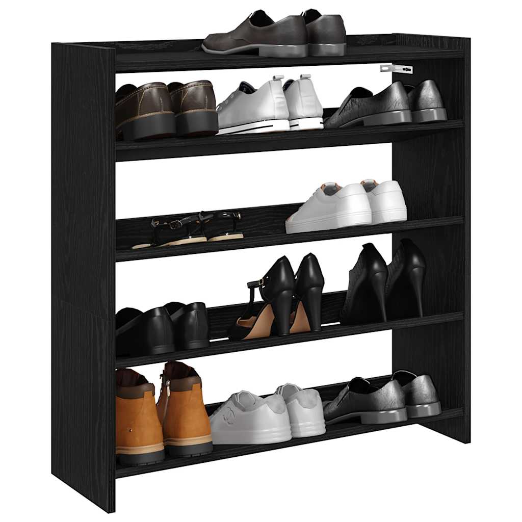 Stalak za cipele crni 80x25x81 cm od konstruiranog drva