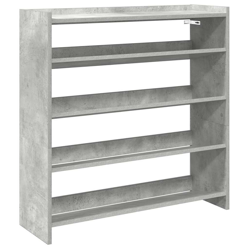 Stalak za cipele boja betona 80x25x81 cm konstruirano drvo