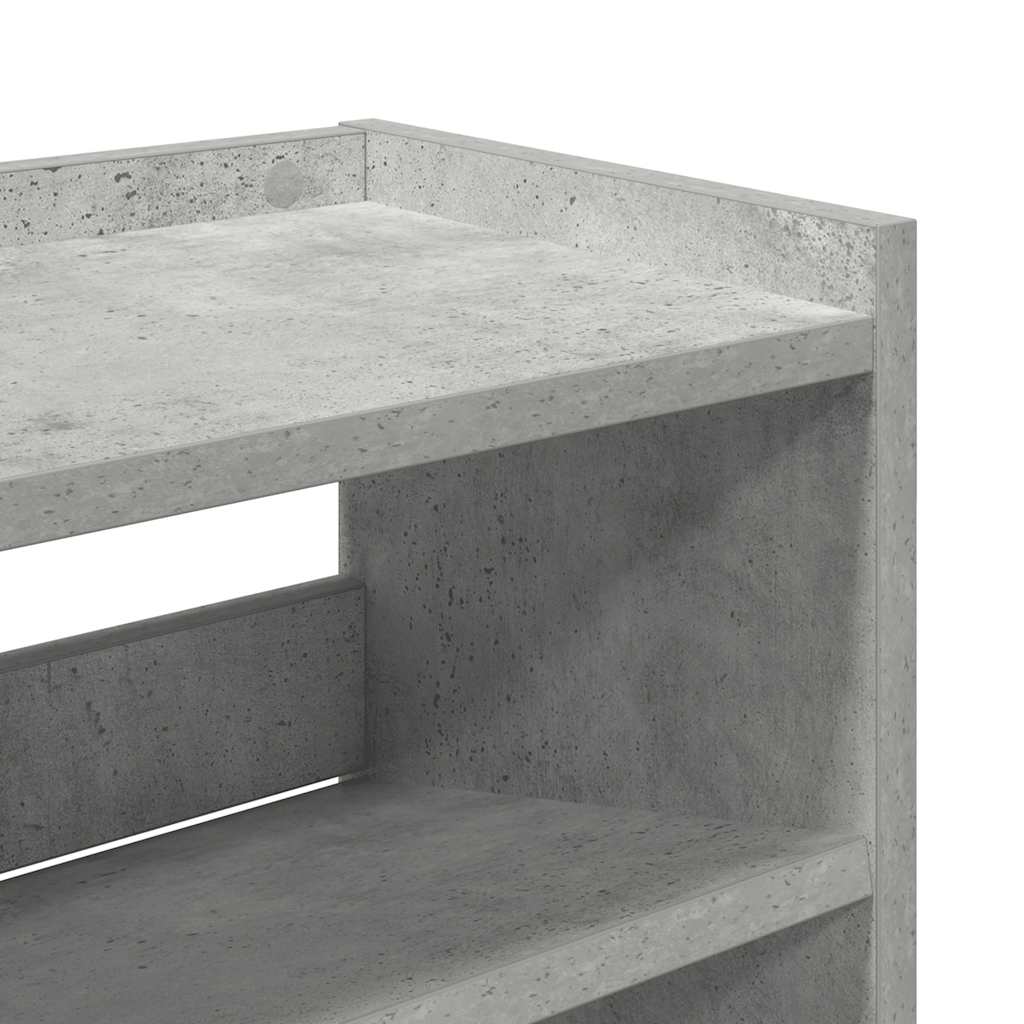 Stalak za cipele boja betona 80x25x81 cm konstruirano drvo