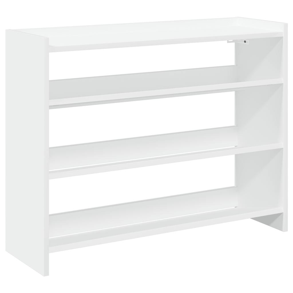Stalak za cipele bijeli 80x25x62 cm od konstruiranog drva