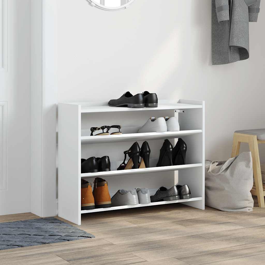 Stalak za cipele bijeli 80x25x62 cm od konstruiranog drva