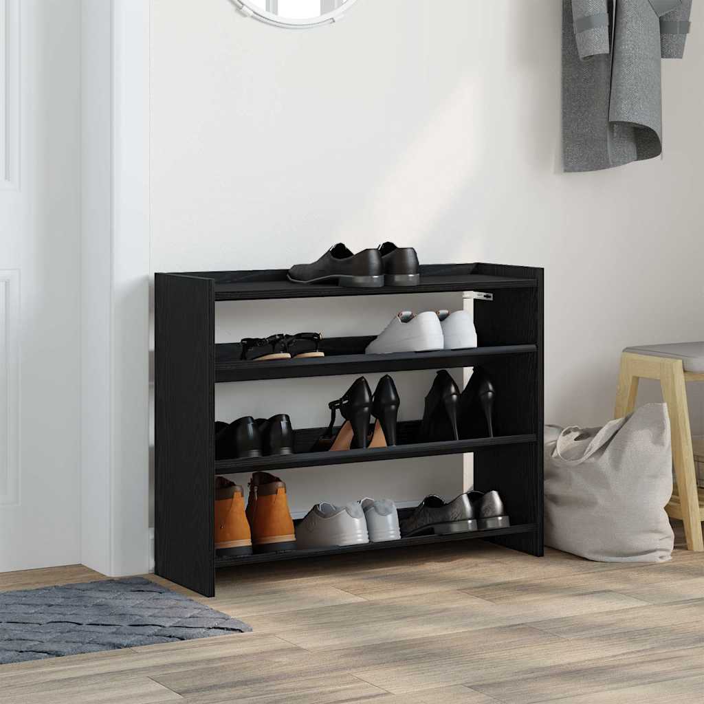 Stalak za cipele crni 80x25x62 cm od konstruiranog drva