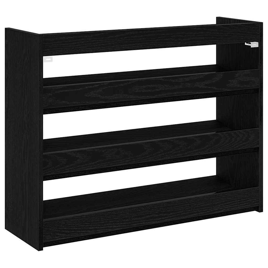 Stalak za cipele crni 80x25x62 cm od konstruiranog drva