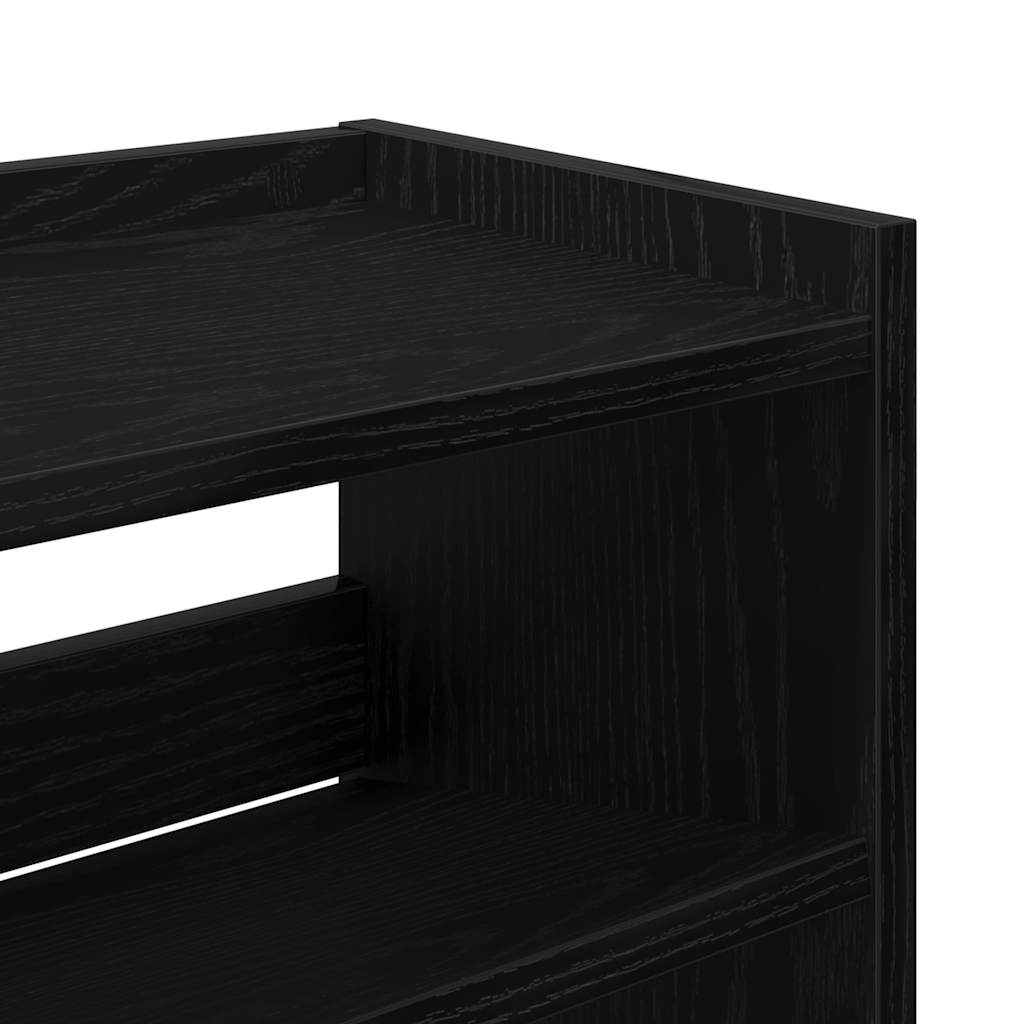 Stalak za cipele crni 80x25x62 cm od konstruiranog drva