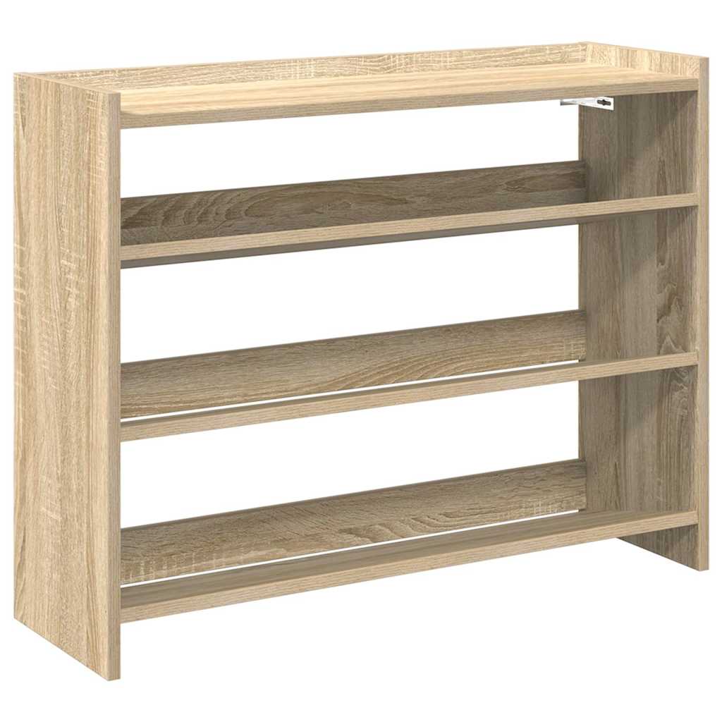 Stalak za cipele boja hrasta 80x25x62 cm konstruirano drvo
