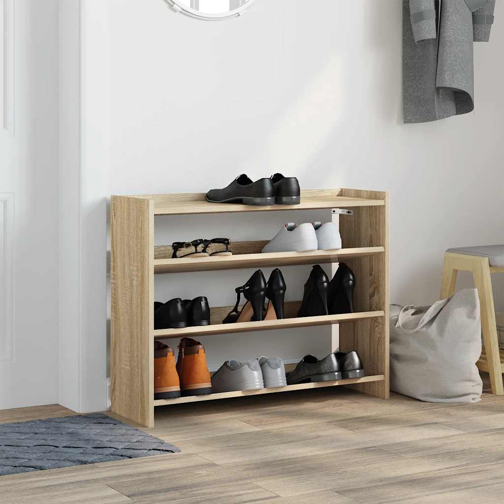 Stalak za cipele boja hrasta 80x25x62 cm konstruirano drvo