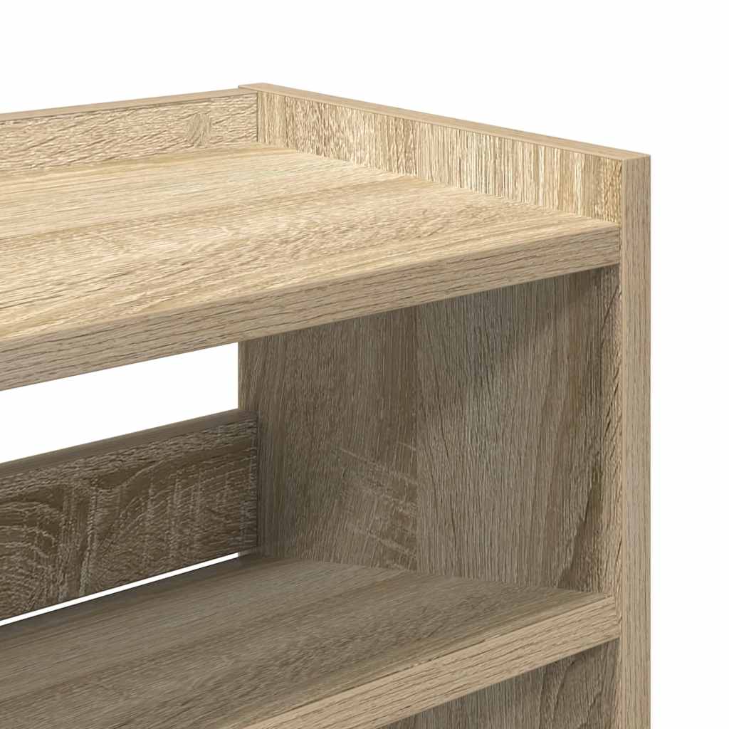 Stalak za cipele boja hrasta 80x25x62 cm konstruirano drvo