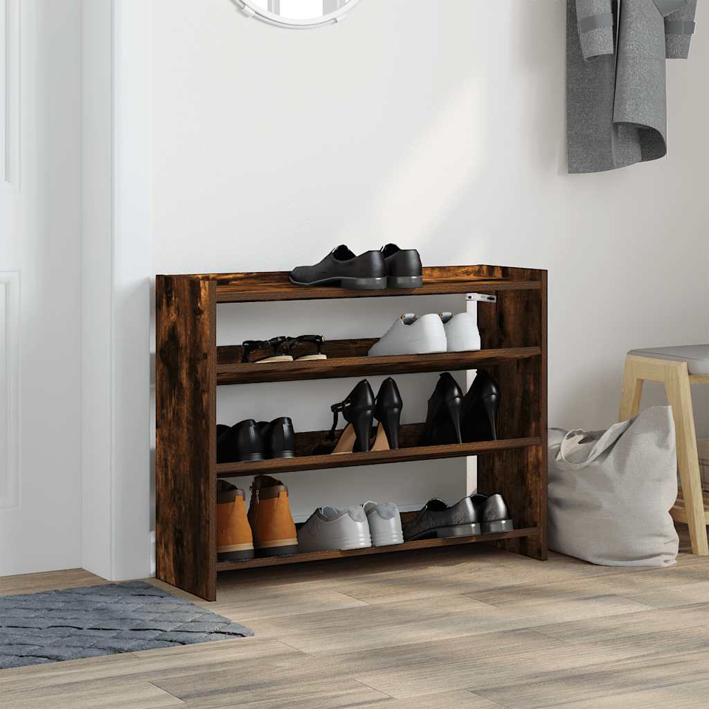 Stalak za cipele boja hrasta 80x25x62 cm konstruirano drvo