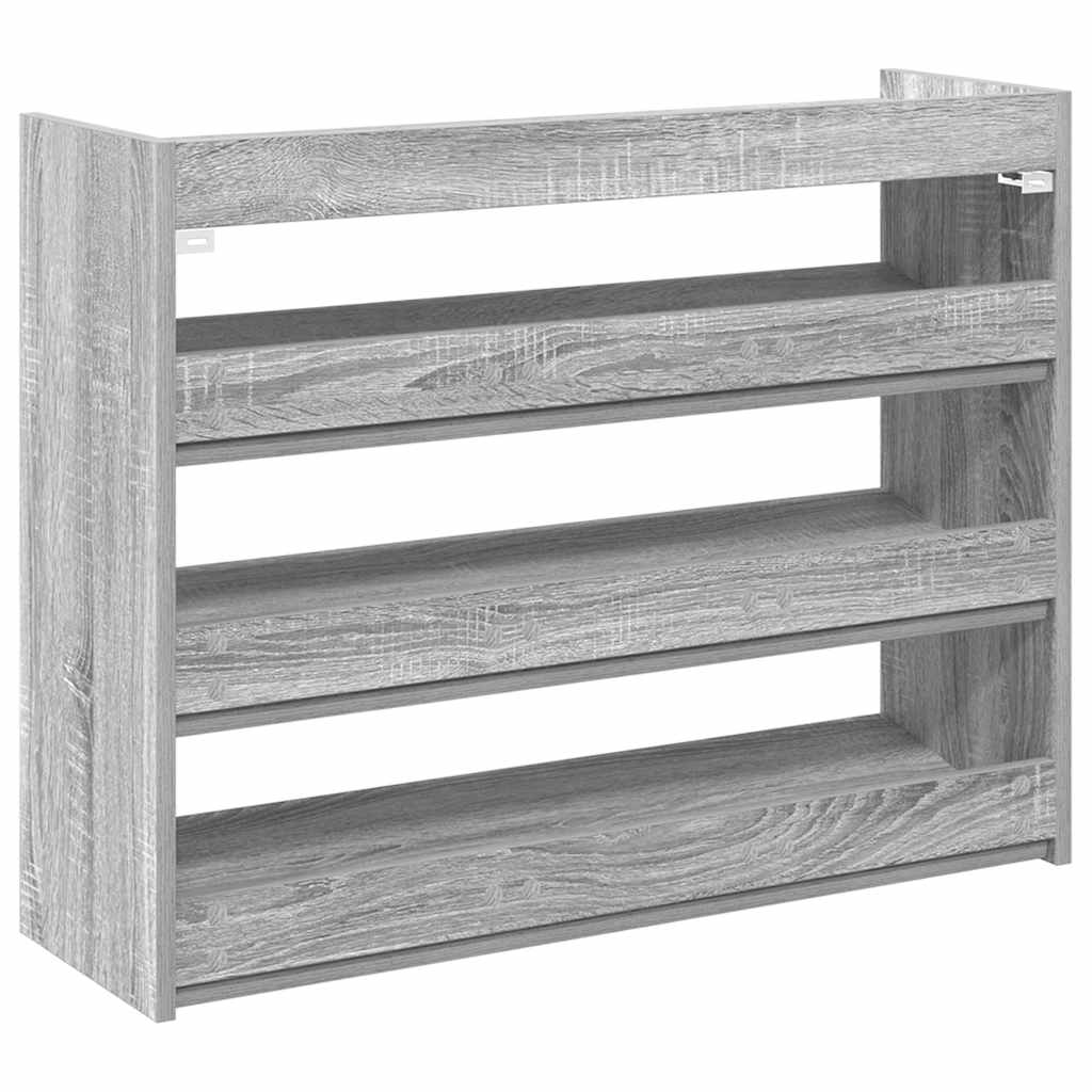 Stalak za cipele boja hrasta 80x25x62 cm konstruirano drvo