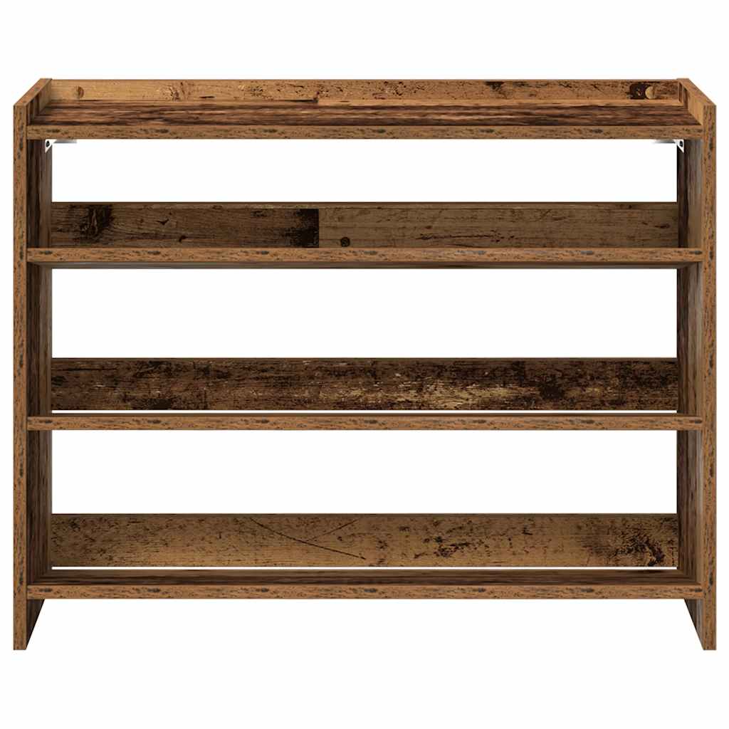 Stalak za cipele boja staro drvo 80x25x62 cm konstruirano drvo