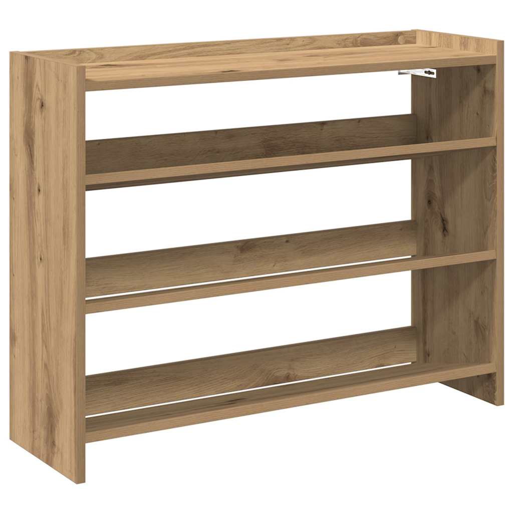 Stalak za cipele boja hrasta 80x25x62 cm konstruirano drvo