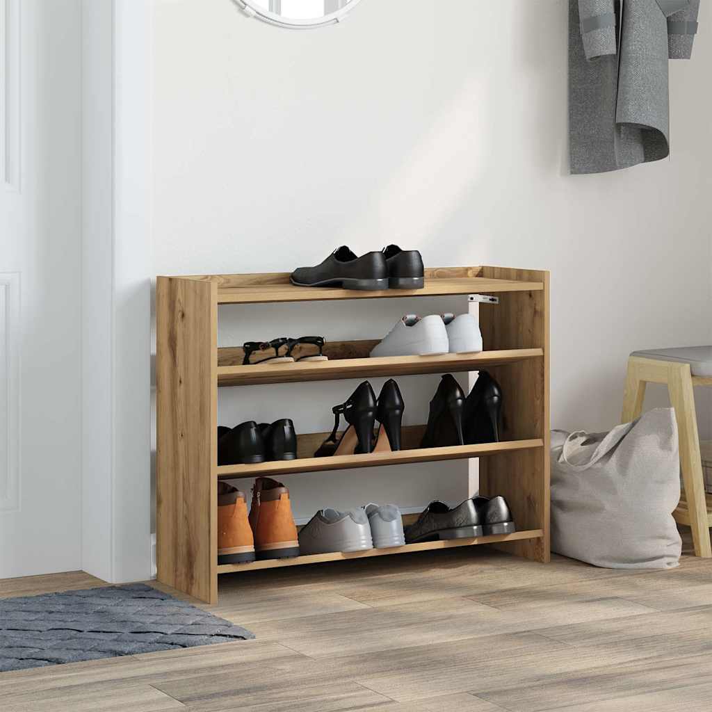 Stalak za cipele boja hrasta 80x25x62 cm konstruirano drvo