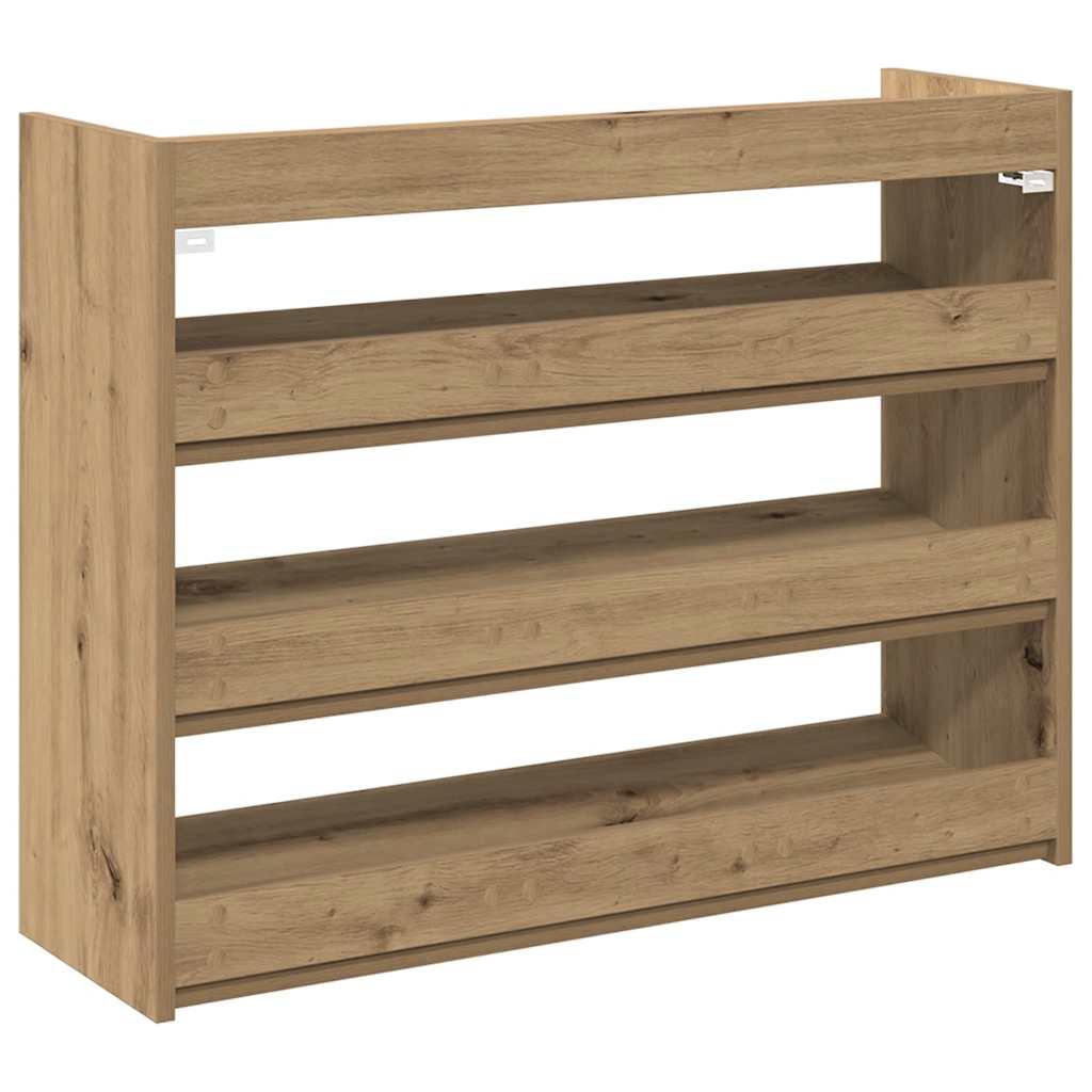 Stalak za cipele boja hrasta 80x25x62 cm konstruirano drvo