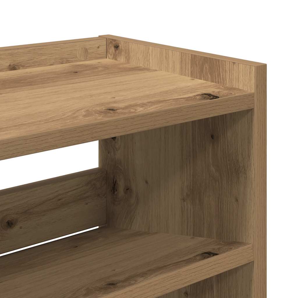 Stalak za cipele boja hrasta 80x25x62 cm konstruirano drvo