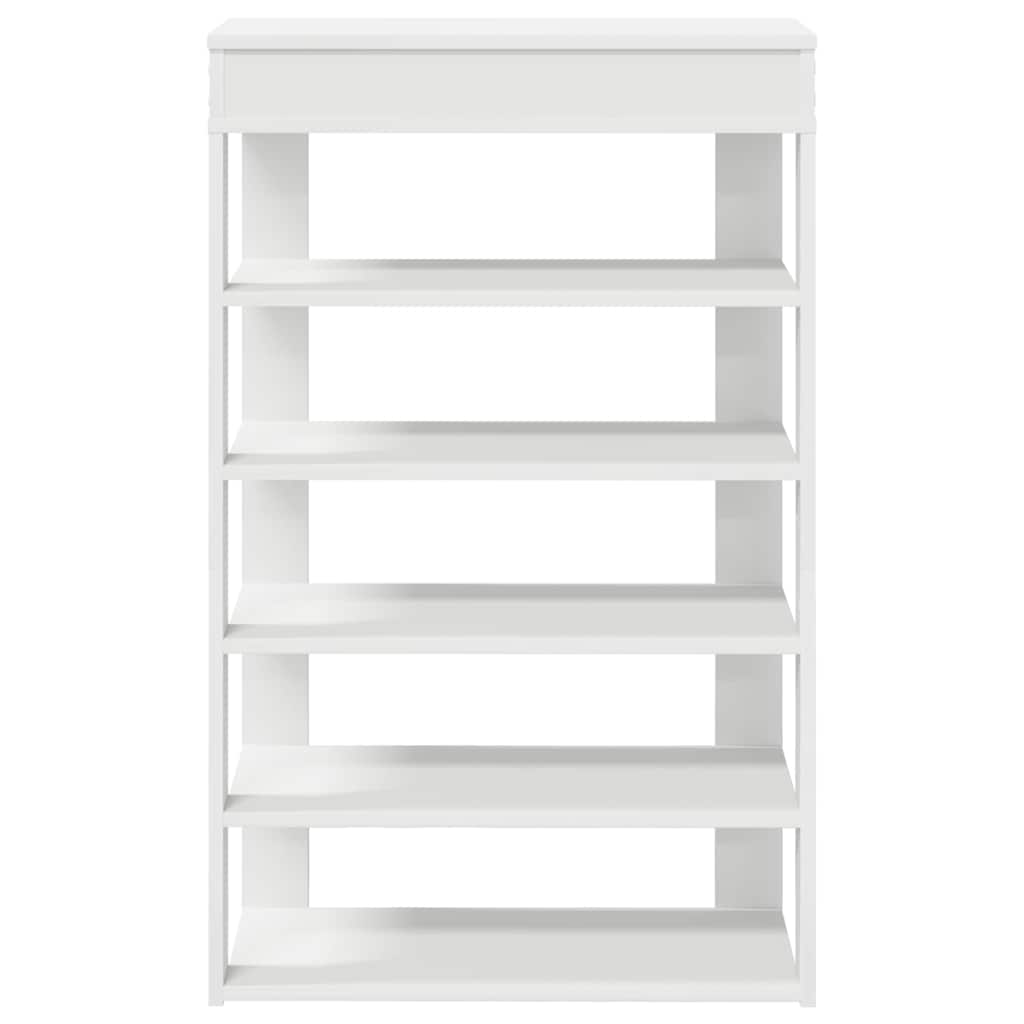 Stalak za cipele bijeli 60x30x98 cm izrađeno drvo