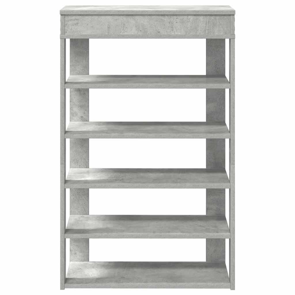 Stalak za cipele boja betona 60x30x98 cm konstruirano drvo