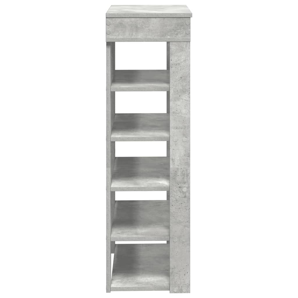 Stalak za cipele boja betona 60x30x98 cm konstruirano drvo