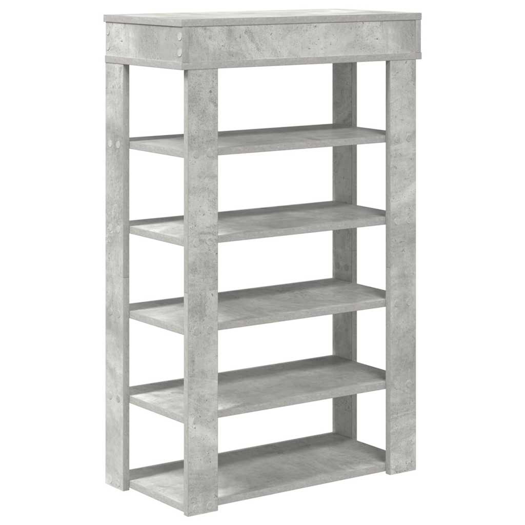 Stalak za cipele boja betona 60x30x98 cm konstruirano drvo