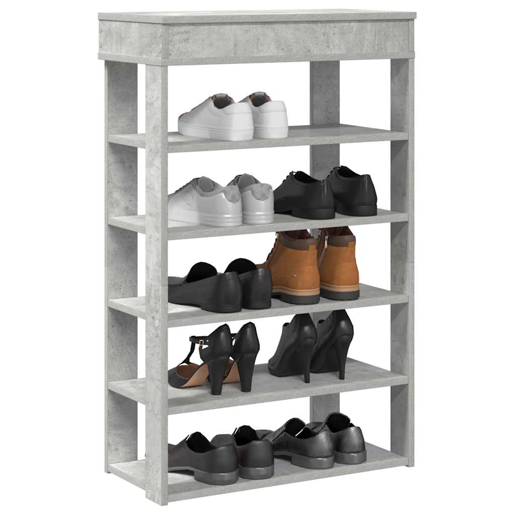 Stalak za cipele boja betona 60x30x98 cm konstruirano drvo