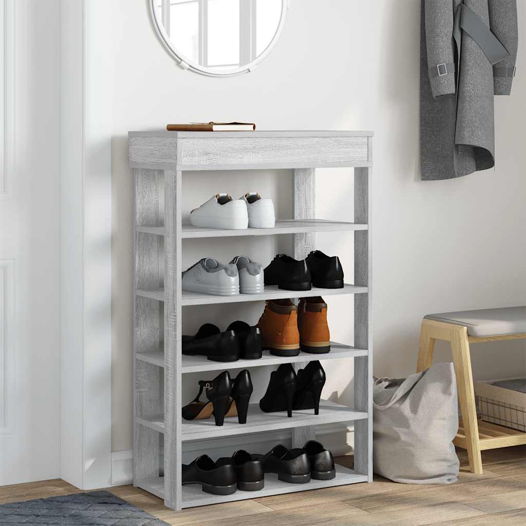 Stalak za cipele boja hrasta 60x30x98 cm konstruirano drvo