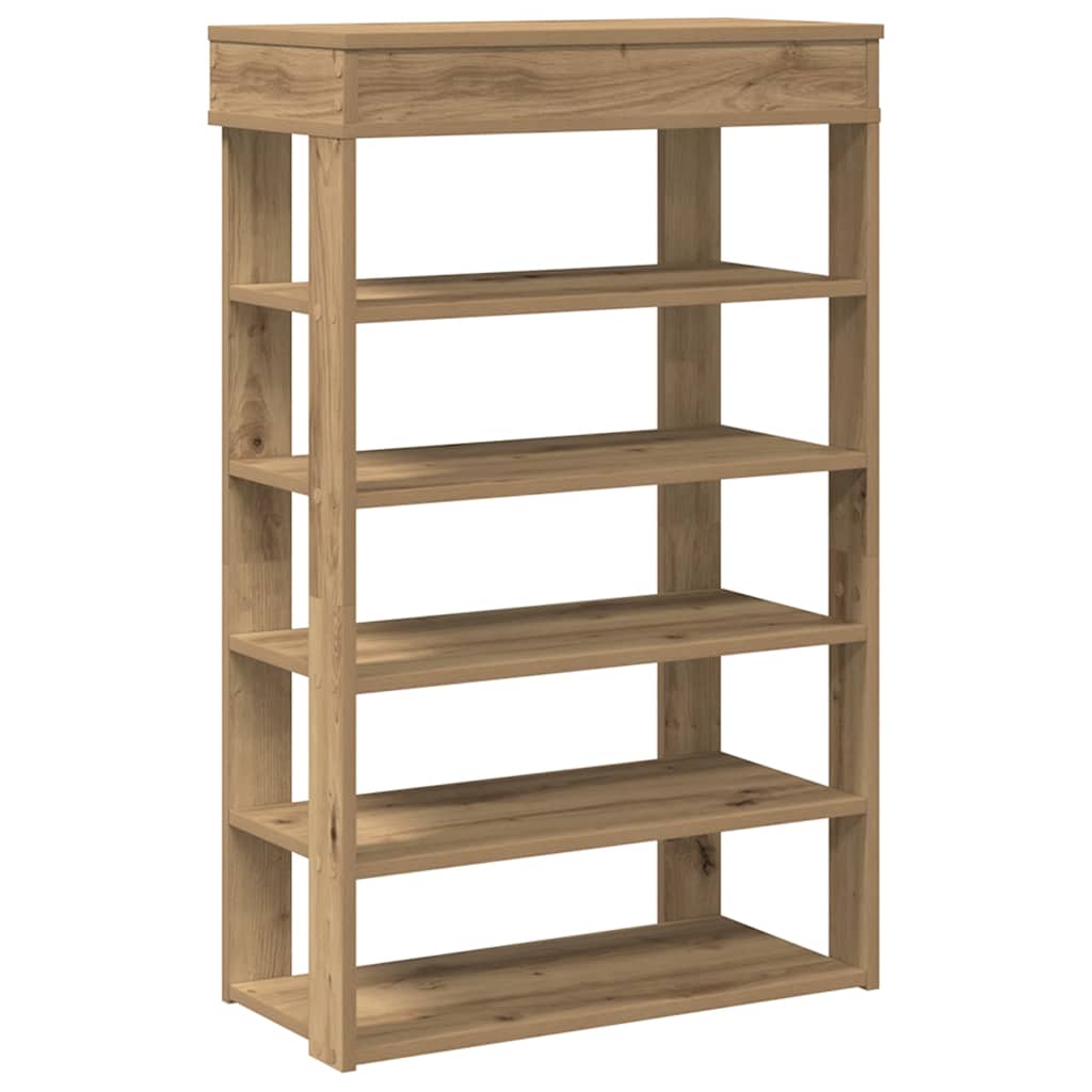 Stalak za cipele boja hrasta 60x30x98 cm konstruirano drvo