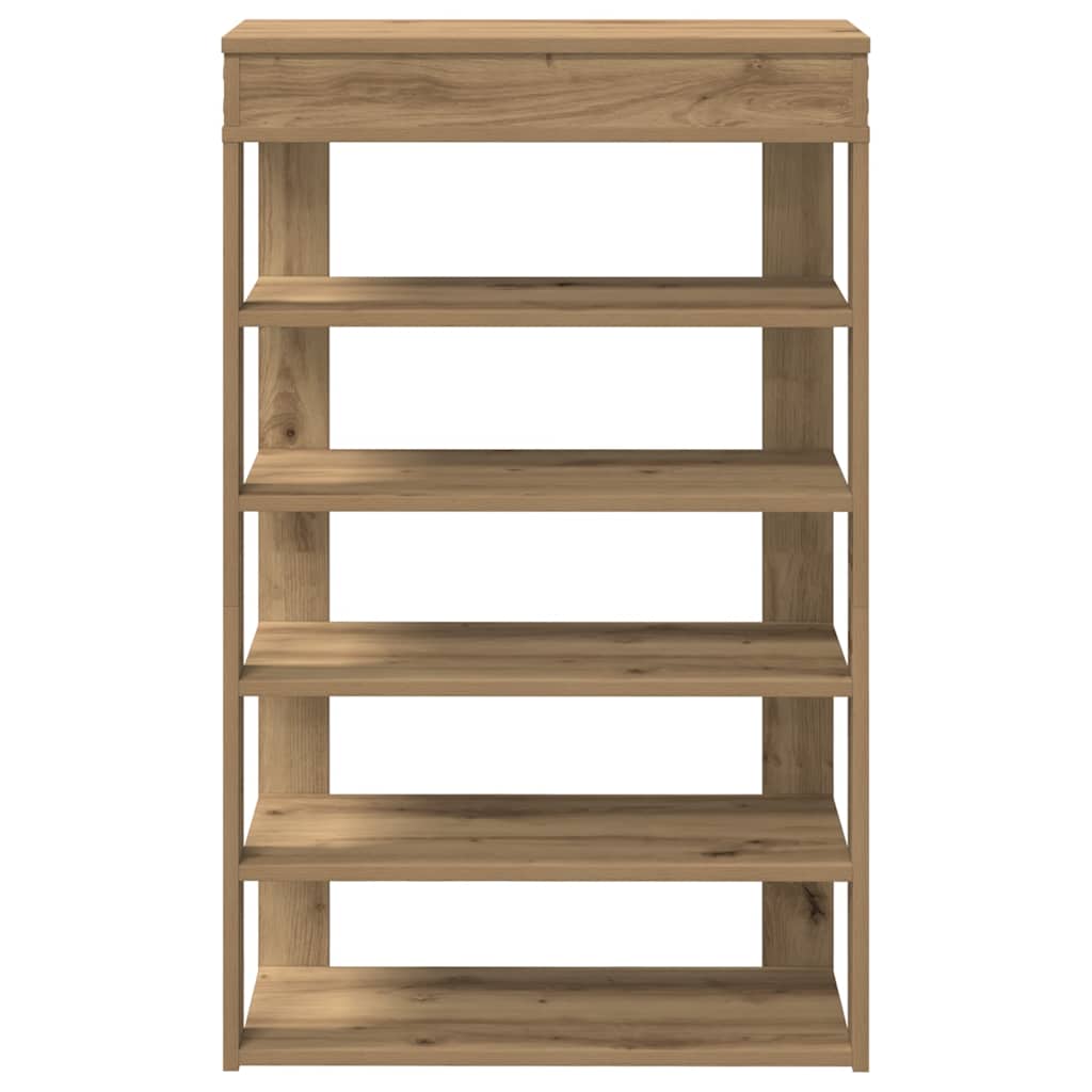 Stalak za cipele boja hrasta 60x30x98 cm konstruirano drvo
