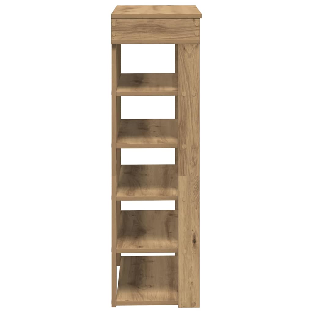 Stalak za cipele boja hrasta 60x30x98 cm konstruirano drvo