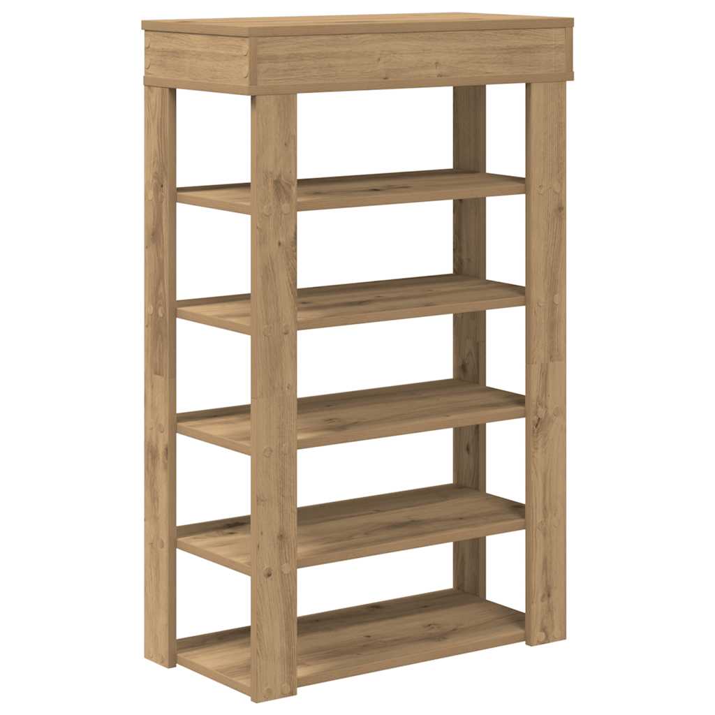 Stalak za cipele boja hrasta 60x30x98 cm konstruirano drvo