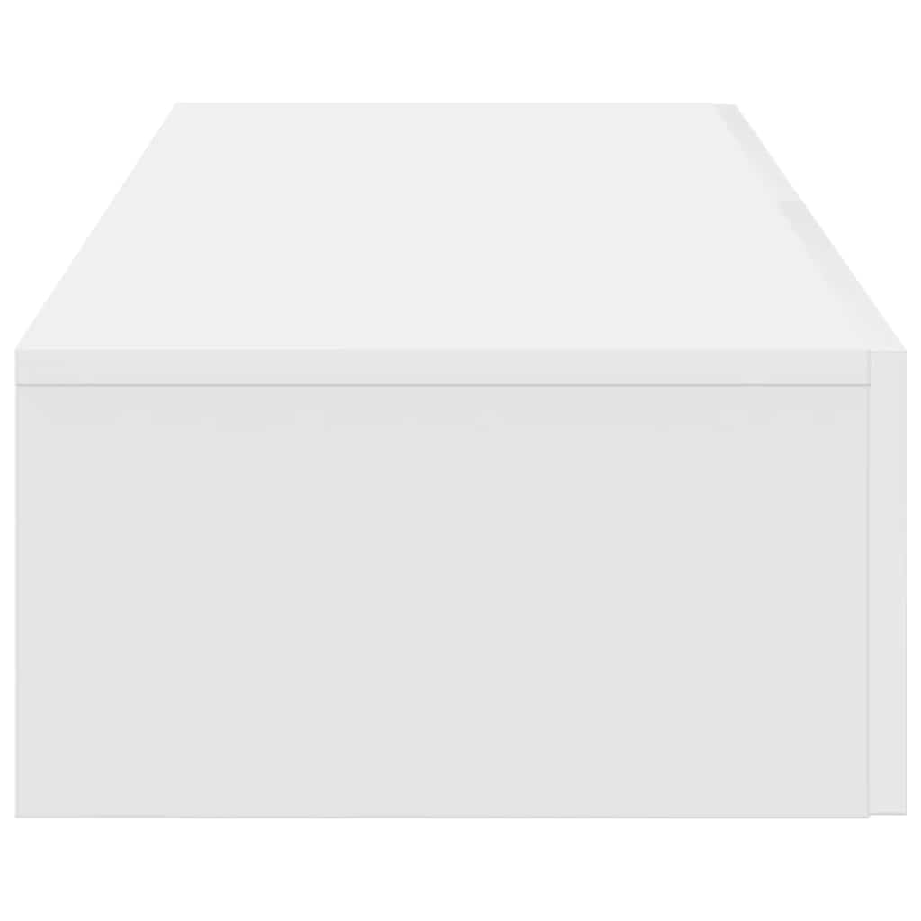 Zidna polica s ladicama bijela 60x26,5x15 cm izrađeno drvo