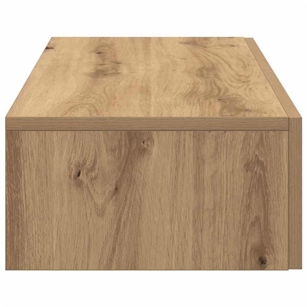 Zidna polica s ladicama umjetnički hrast 80x33x17 cm