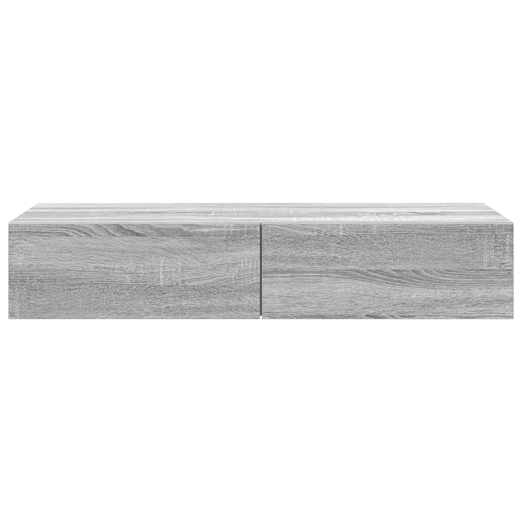 Zidna polica s ladicama siva sonoma 100x36x19 cm