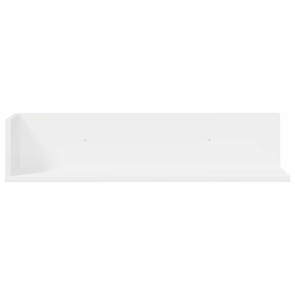 Zidne police 2 kom bijele 75x16,5x16,5 cm konstruirano drvo