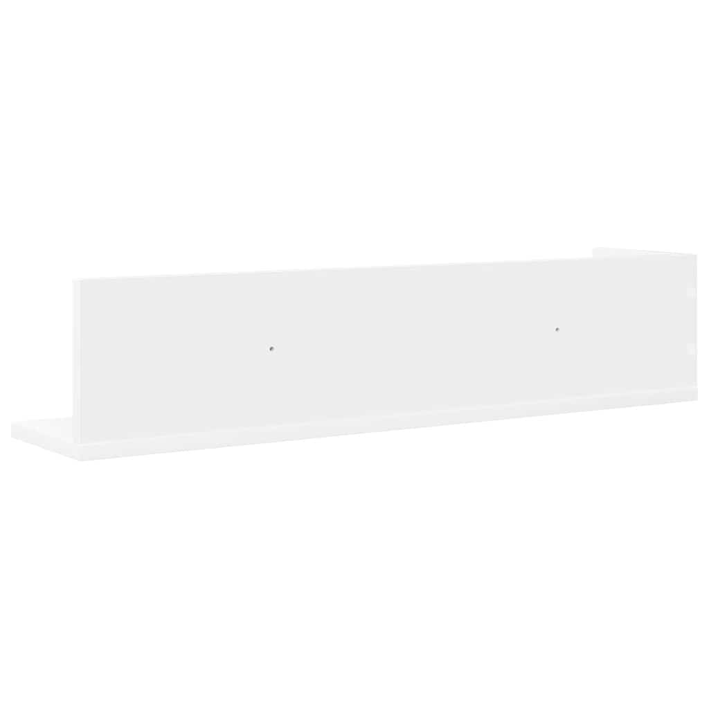 Zidne police 2 kom bijele 75x16,5x16,5 cm konstruirano drvo